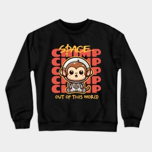 Space monkey Astronaut chimp Crewneck Sweatshirt